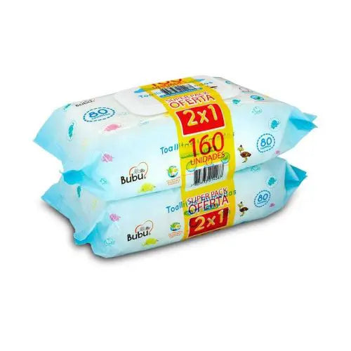 Bubu toallitas húmedas con aceite de Emú x 160 unidades Bubu